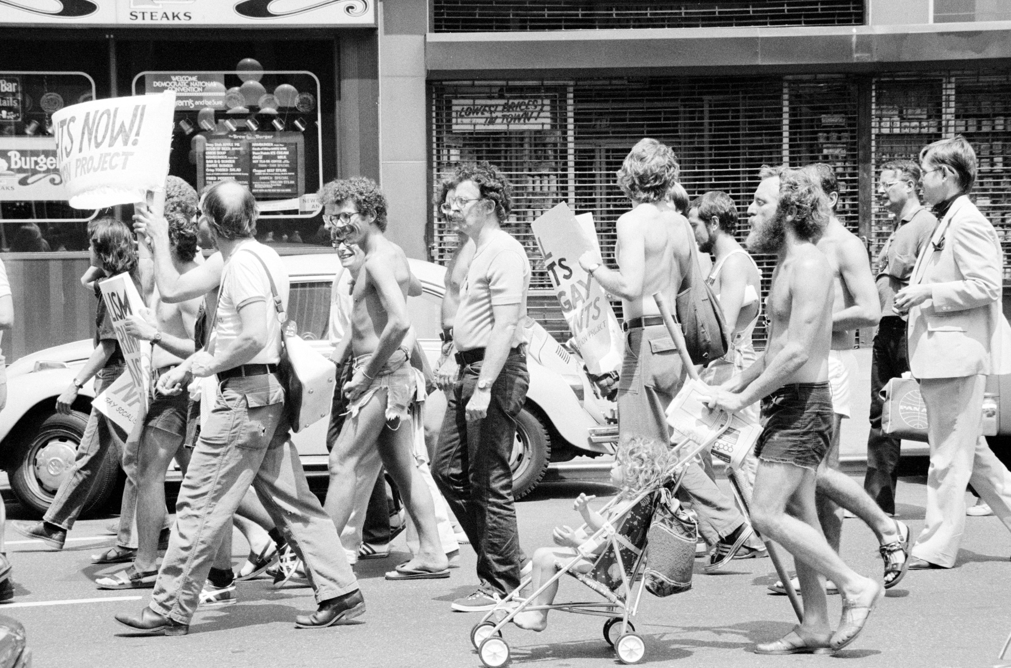 Gay rights demonstration at the Democratic National Convention in 1976.