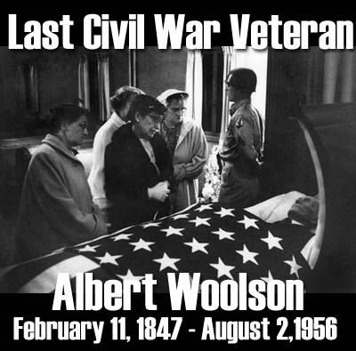 Albert Woolson, the last veteran of the Civil War, died in 1959.