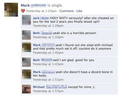 14 Facebook Relationship Status Updates That Didn't Go Over Smoothly