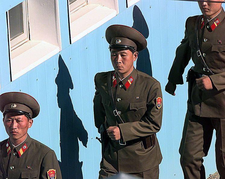 North Korea has 47.8 active duty military members per 1000 population members. This is ten times higher than the US and the highest rate of any country in the world.
