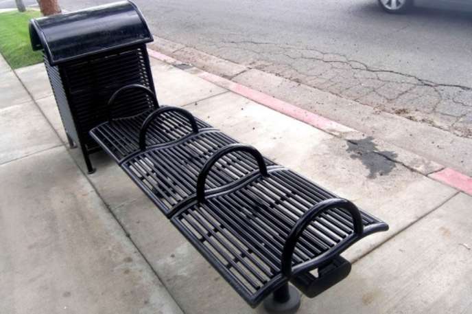 anti homeless bench