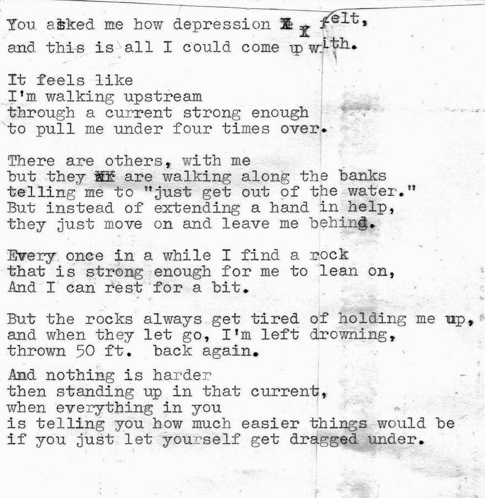 A letter about depression.