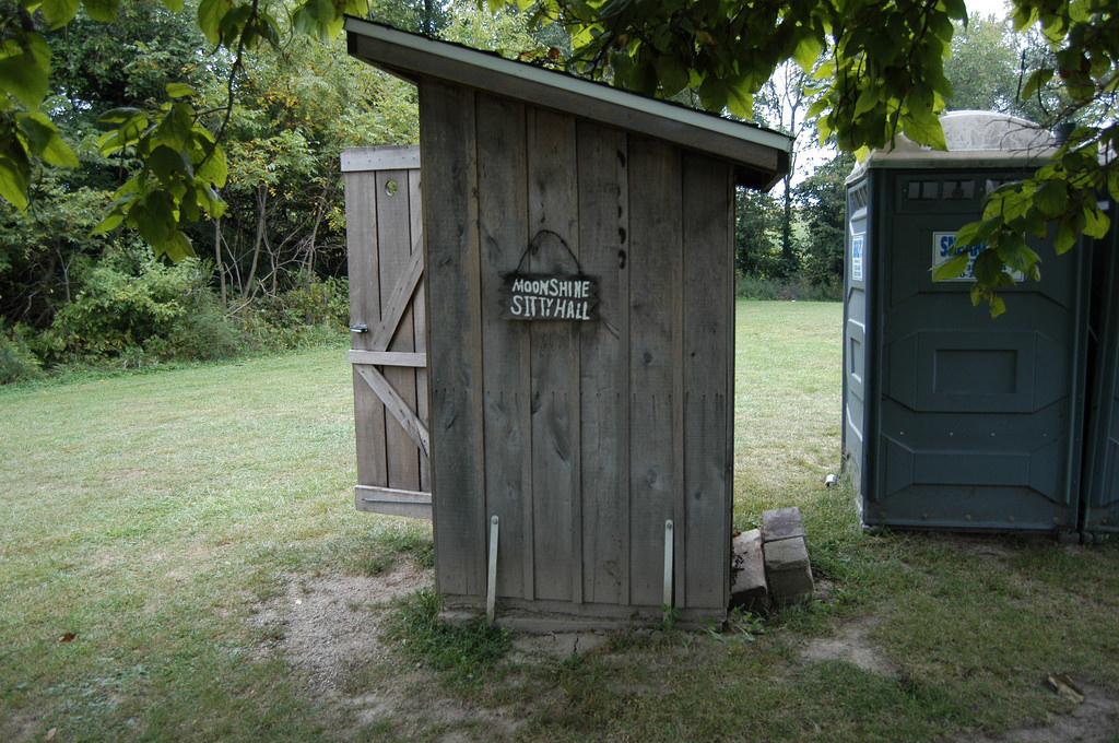 Moonshine, Illinois has a population of two people. There is only one building, excluding the outhouse, built in 1912 that sells the famous "moonburgers."