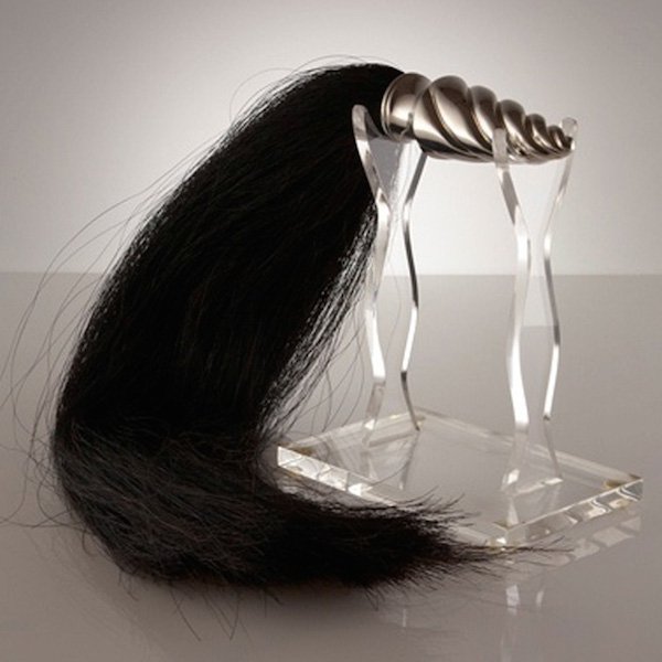 Silver Butt Plug with Horse tail – $3,475.
Another work of art from Betony Vernon, this sterling silver butt plug is designed with real horse’s mane to resemble a unicorn. The perfect accessory for the Brony that enjoys the luxurious out of life.