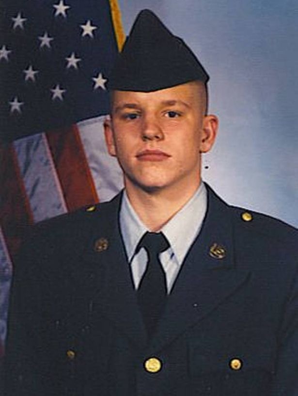 This is an old photo of Mitch Hunter, a former soldier in the United States military.