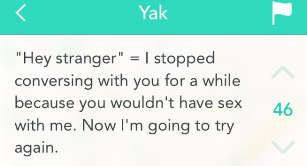 center for community solutions - Yak "Hey stranger" | stopped conversing with you for a while because you wouldn't have sex with me. Now I'm going to try again.