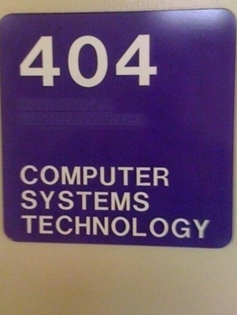 sign - 404 Computer Systems Technology