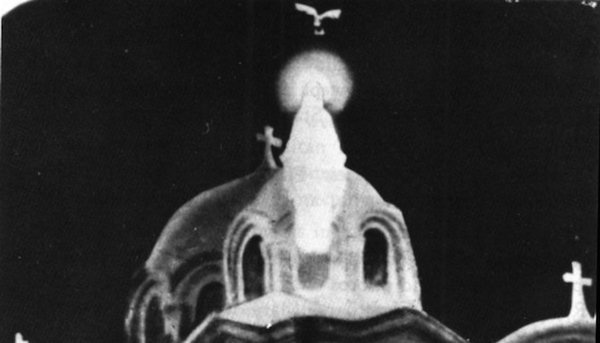 A Muslim mechanic noticed a woman on top of the roof at the Church of St. Mary in Egypt. Believing it was a woman attempting to jump, the police investigated and found nothing. Our Lady of Zeitoun was seen for two years, beginning in 1968.