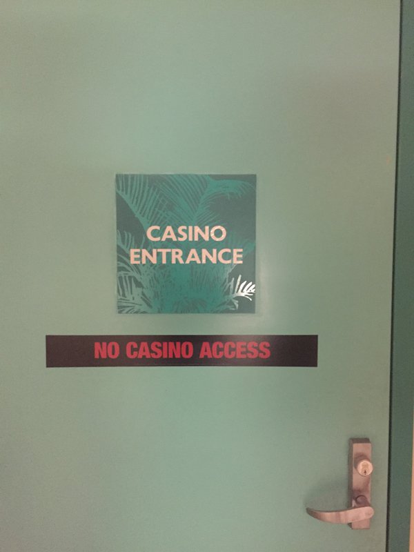 signage - Casino Entrance No Casino Access