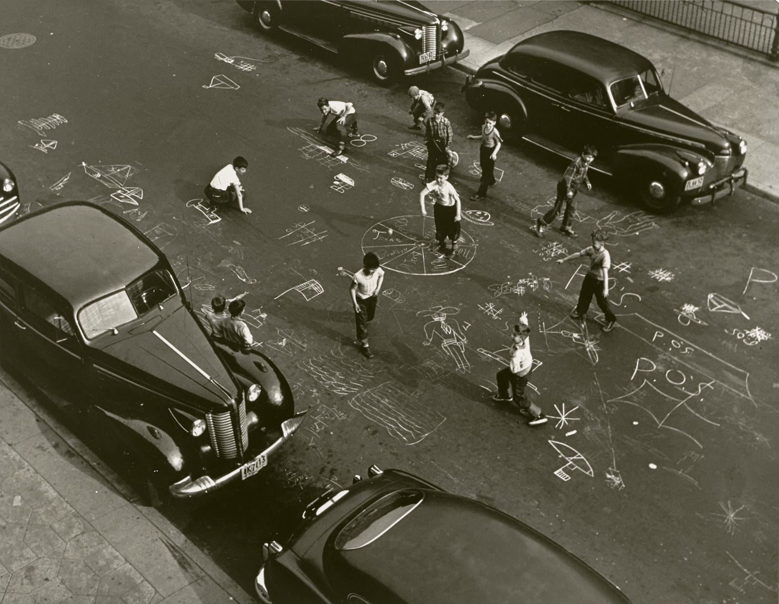 The Chalk Games in New York City, taken in 1950.