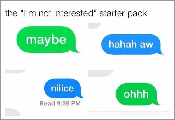 diagram - the "I'm not interested" starter pack maybe hahah aw nilice nilice ohhh Read