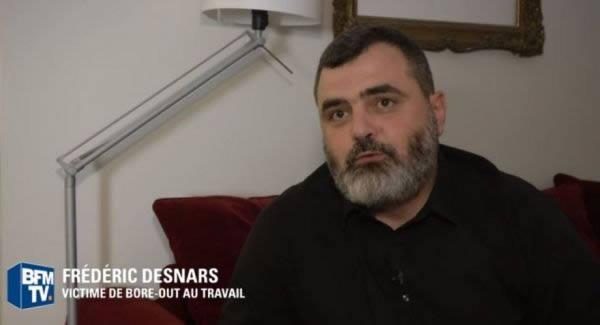 A Frenchman, who claims he was given so little to do at work he suffered “bore out, ” is taking his case to an employment tribunal. 

Frédéric Desnard says his managerial job at a perfume company was so tedious, he was literally bored out of his mind. The 44-year-old said his “descent into hell” was similar to burnout. In what is believed to be the first case of its kind in France, Desnard is seeking €360,000 ($414,000) in compensation and damages—including holiday pay. The press reporting his claims has taken the unusual step of using the term “bore out” to describe what Desnard, who lives in Paris, claims to have suffered.

Desnard complained that between 2010 and 2014 he was mis au placard ("put in the cupboard") by his employer Interparfums, a French phrase that involves giving employees little to no work, or just menial tasks.