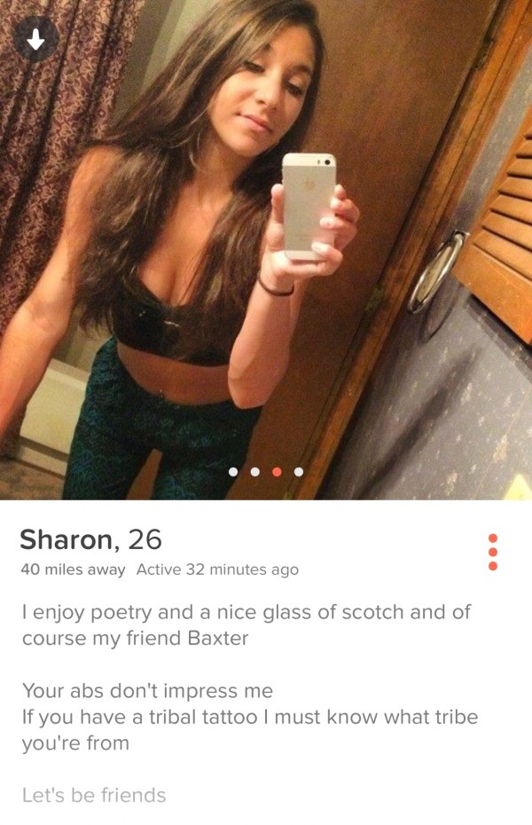 32 People have some pretty forward Tinder profiles