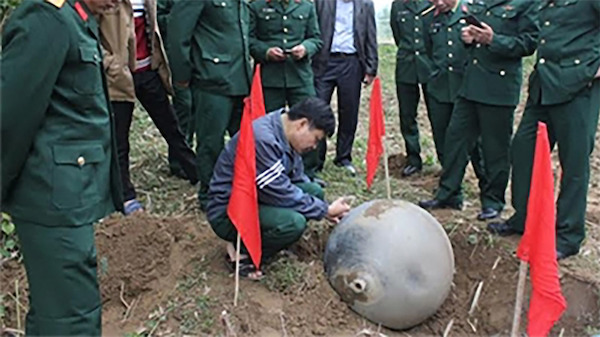 Three metal spheres fell from the sky in Vietnam in January 2016. 

The largest object weighed about 45kg (99lb) and was found near a stream in Tuyen Quang province. Another orb landed in a local resident's garden in the neighboring Yen Bai region, while the lightest, weighing 250g (9oz), came down on a nearby roof before rolling onto the ground. 

Locals reported what sounded like thunder in the minutes before the objects were found. It is believed they belong to an old satellite that failed to burn up in the Earth's atmosphere, but since the objects don't appear to be damaged, they may be the result of a failed satellite launch.
