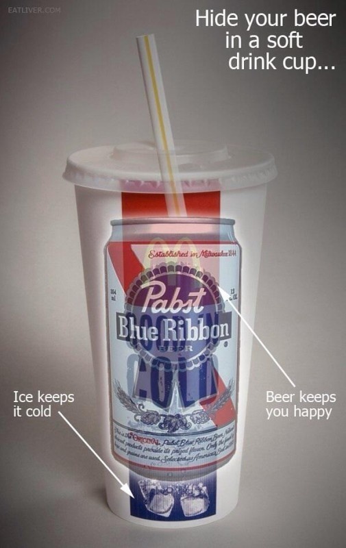 If you want to drink in public, try hiding your beer in a takeout cup.