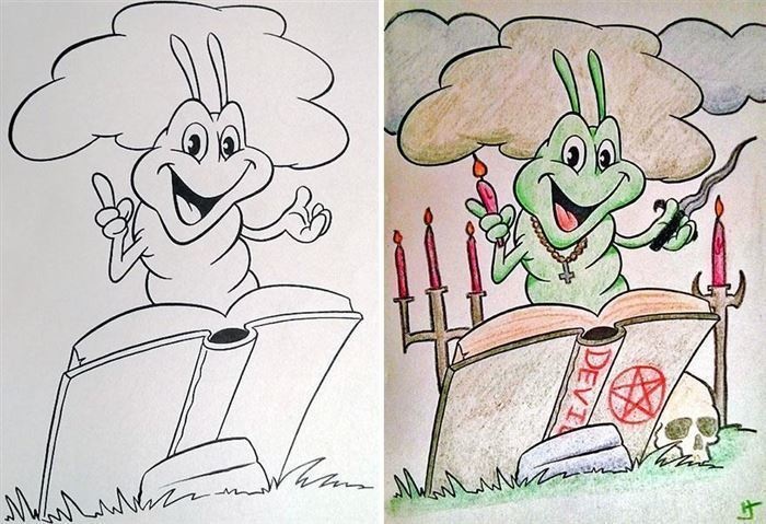 corrupting children's coloring books