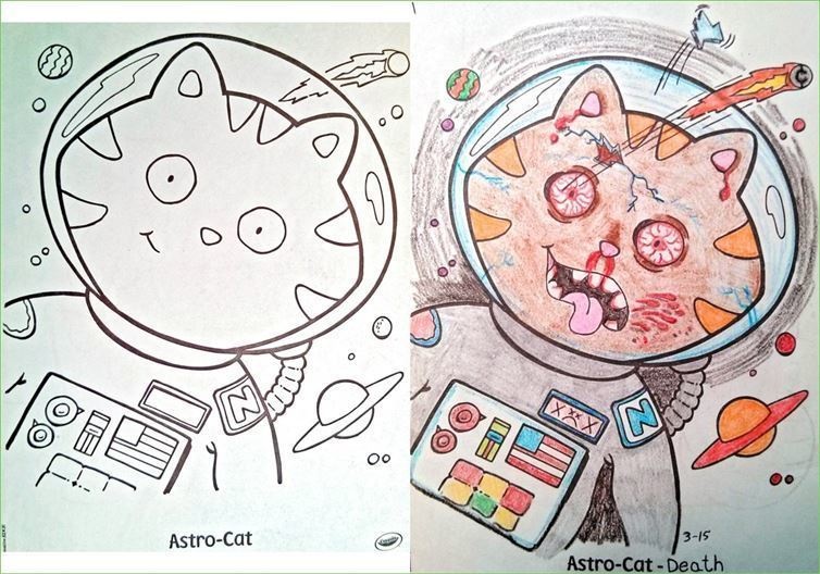 disturbing coloring book - o T AstroCat 315 AstroCat Death