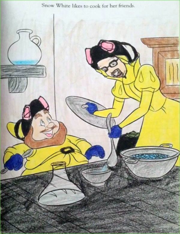snow white likes to cook for her friends - Snow White to cook for her friends.
