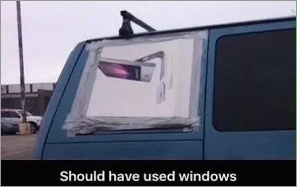 vehicle door - Should have used windows