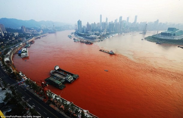 red yangtze river - Lu ChinaFotoPress via Getty Images
