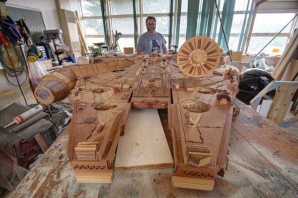 wooden millennium falcon