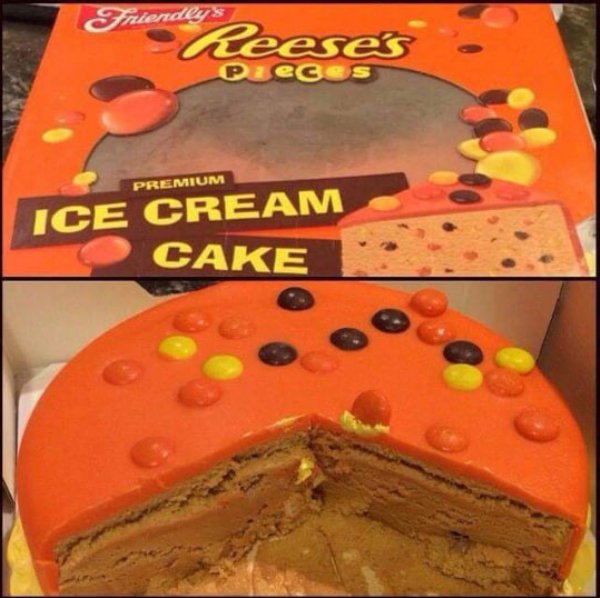 reese's pieces ice cream cake - Friendlys Cleese Pec S Premium Ice Cream Cake