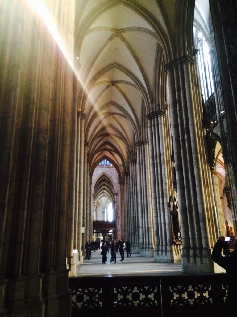 A glimpse into the Köln Cathedral in Germany.