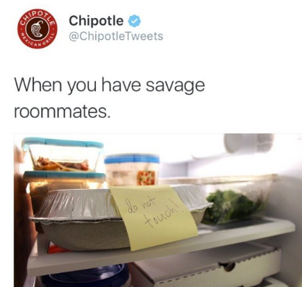 small appliance - Chipotle Tweets When you have savage roommates. do not touch