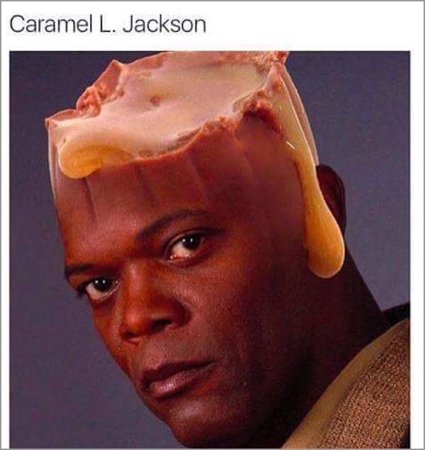 samuel l jackson egg - Caramel L. Jackson