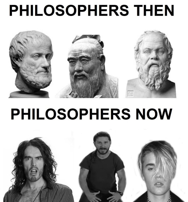 dank philosophy memes - Philosophers Then Philosophers Now