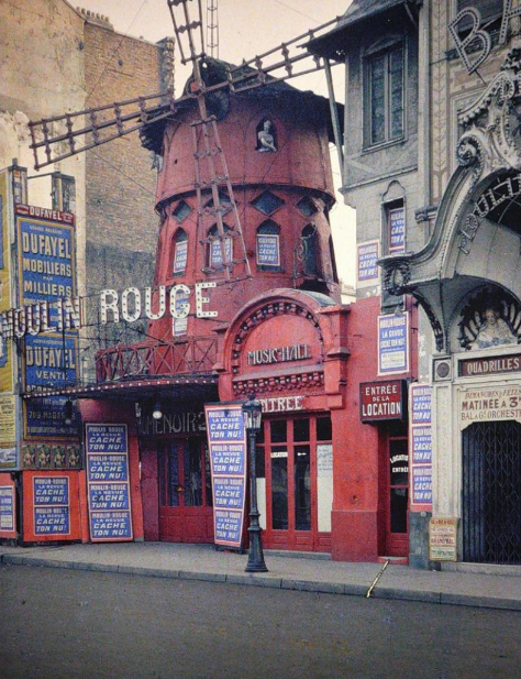 The original Moulin Rouge the year before it burned down – Paris, France 1914