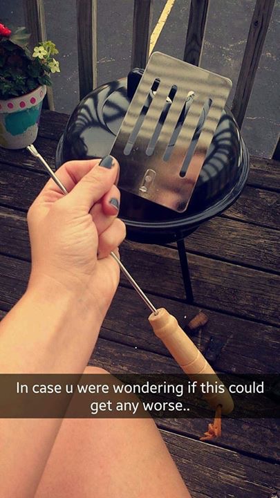 Girl Fails Miserably at Her Very First BBQ Attempt