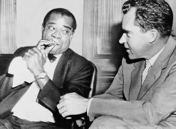 Louis Armstrong asked Richard Nixon to carry his bags through customs for him because he ‘was an old man’. The bags had 3 pounds of marijuana in them