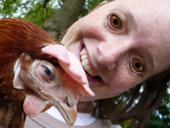 cursed images - chicken human eye swap