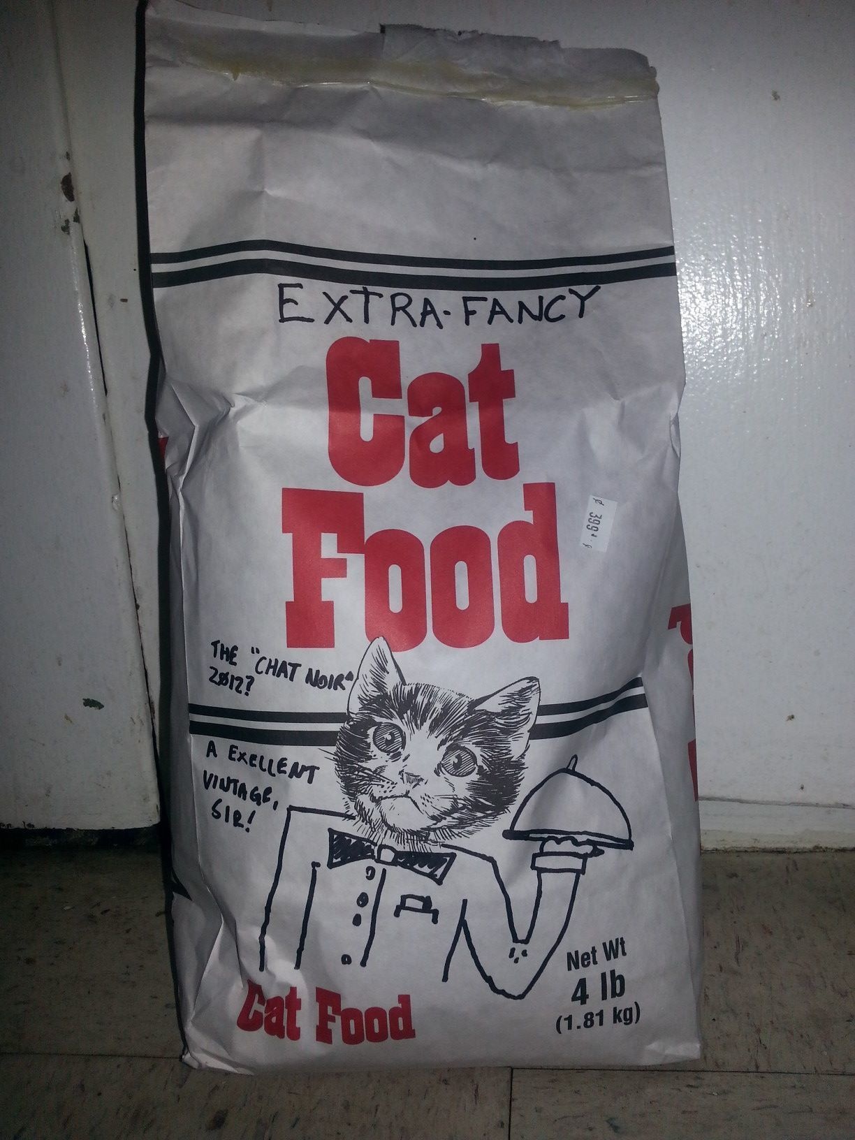 You can't let the cat know that you get them the cheapest cat food.