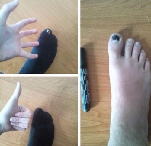 And you thought you couldn't wear your favorite black socks anymore.