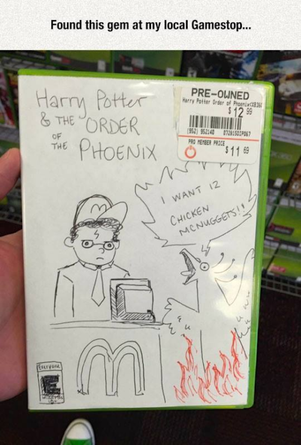 harry potter and the order of the phoenix gamestop - Found this gem at my local Gamestop... Harry Potter PreOwned $12 & The Order The Phoenix S 5118 I Want 12 Chicken Menuggets