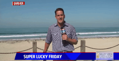 news reporter fails gif - Earlier Super Lucky Friday Wiley View Umnostitel