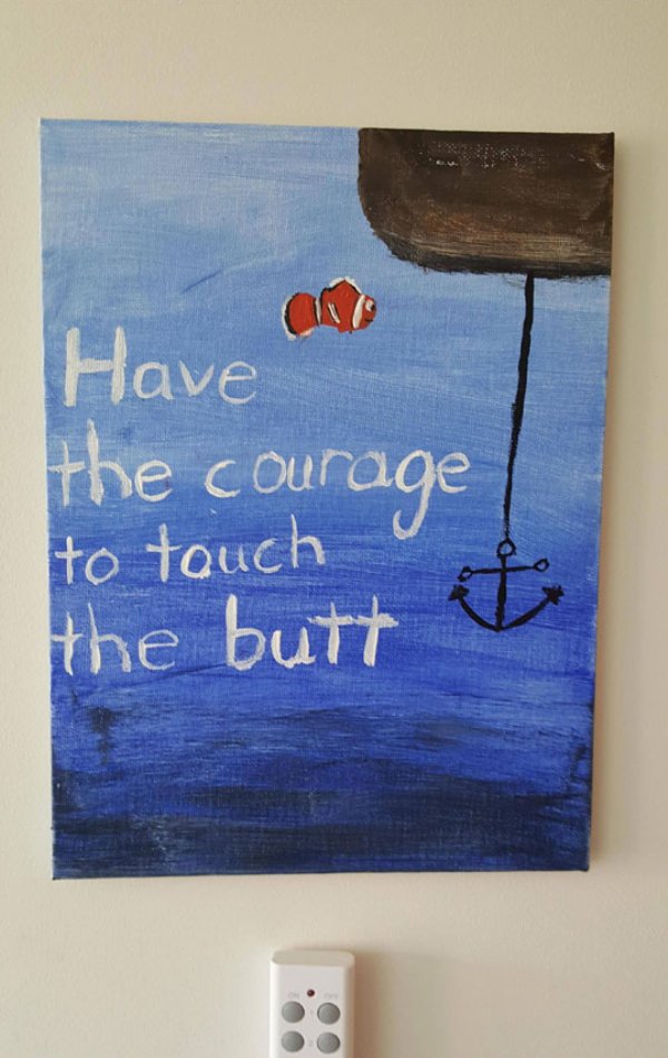 poster - Have the courage to touch of the butt
