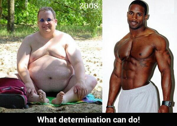 funny before and after - 200 What determination can do!