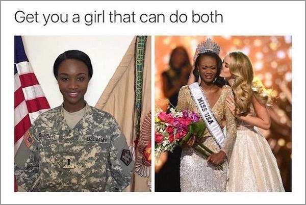 black meme relationship goals - Get you a girl that can do both Miss Usa