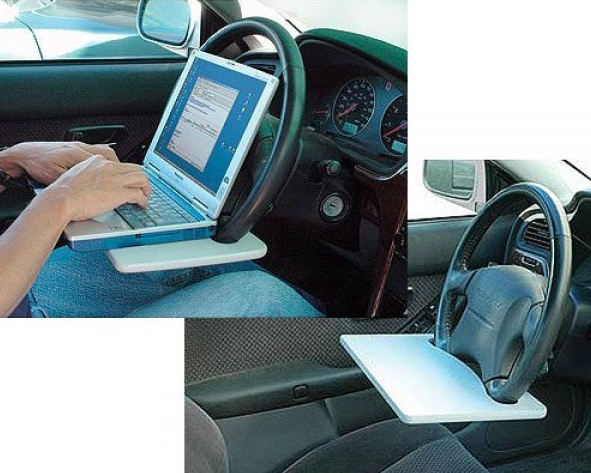 A laptop holder. For your car.