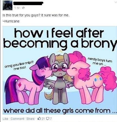 brony meme - me1 hre Is this true for you guys? It sure was for me. Hurricane how feel after becoming abrony nerdy boys turn me on... omg you mipi? me tool where did all these girls come from ... Comment 6217
