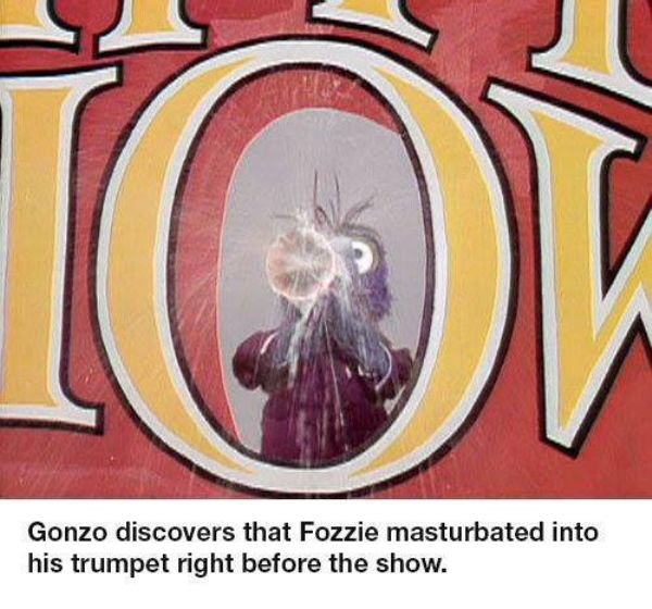 muppet show season 2 - Gonzo discovers that Fozzie masturbated into his trumpet right before th
