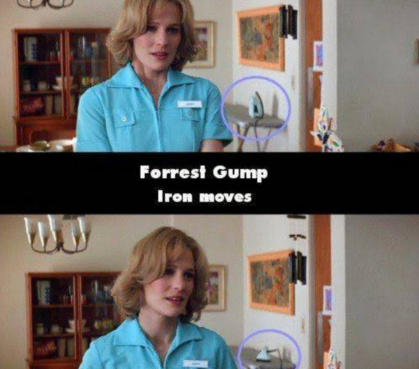 forrest gump movie mistakes - Forrest Gump Iron moves