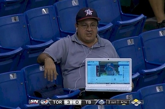 laptop at baseball game - Snitor 30 Tb 2 Out 4TH