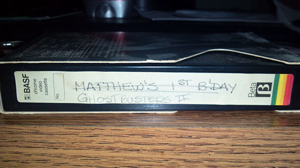 matthews first birthday meme - Basf 30. Matthe'S 1ST B'Day chrome video cassette Matthey'S St B! Ghostbusters Ii