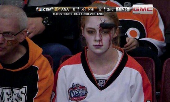 halloween hockey makeup - Csn'Dana Od Phi 22nd Gmc Flyers TicketsCall 18002984200 Winter Vclassic