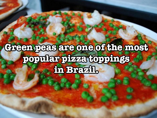 brazil green peas pizza - Green peas are one of the most popular pizza toppings in Brazil.