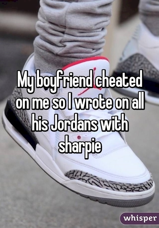 jordans 3s - My boyfriend cheated on me sol wrote on all his Jordans with sharpie whisper